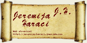Jeremija Harači vizit kartica